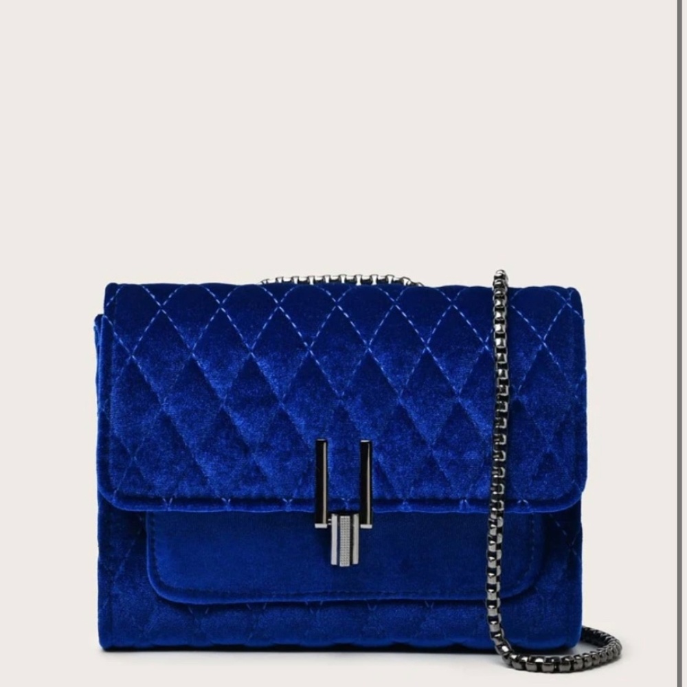 Velvet Quilted Shoulder Bag (ON SALE!)